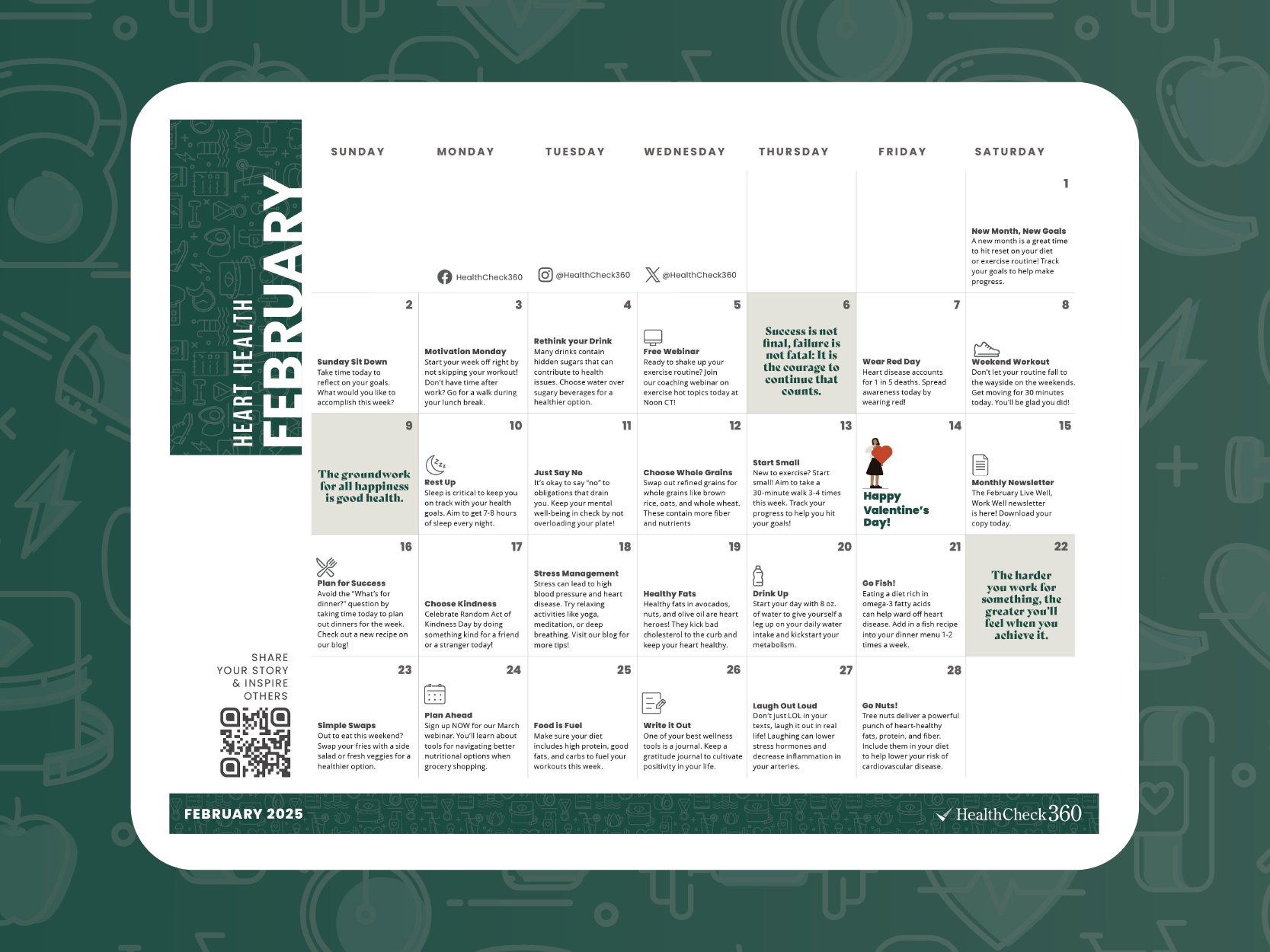 [Free Download] February 2025 Well-Being Calendar
